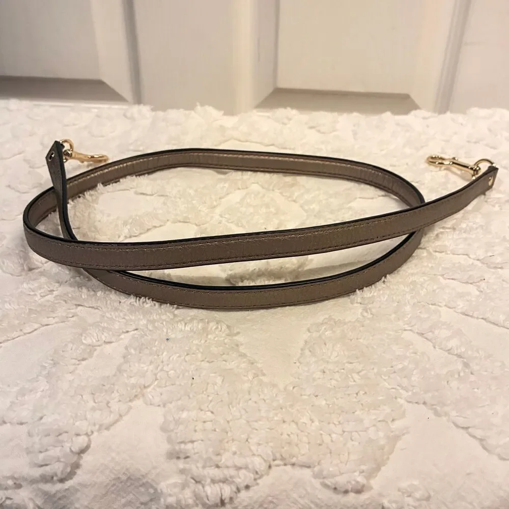 Coach Metallic Champagne Leather Crossbody Handbag Strap Replacement Strap